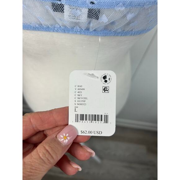 FP Intimately X Only Hearts Collab Bralette with front bow in Sky. Size L. NWT - Picture 4 of 8